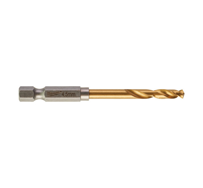 Сверло по металлу RedHEX SHOCKWAVE™ HSS-TiN MILWAUKEE, Ø4,5х76х29мм, (10шт)