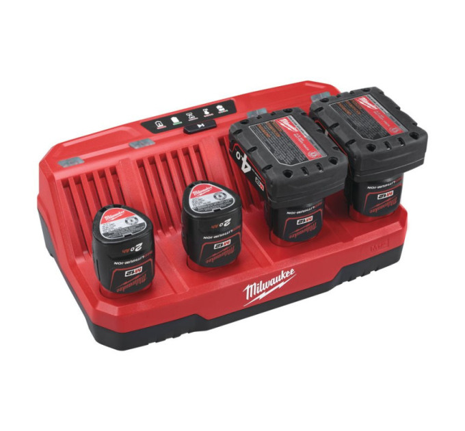 Зарядний пристрій MILWAUKEE M12 C4 (для 4х акум. М12) 4932430554