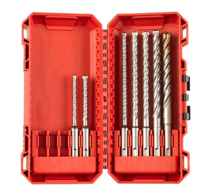Набір бурів SDS-PLUS MX4 PACKOUT MILWAUKEE, (5/6/6/8/8/10/12мм), (7шт), (заміна на 4932500060)