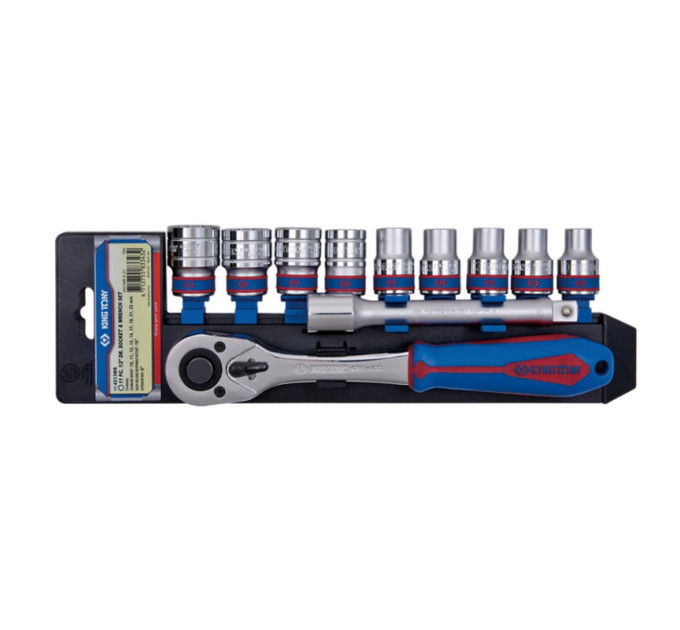 Набор головок 1/2" 11 ед. 12-ти гранные, длинные (10-22mm) в холдере