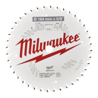 Диск пильный по дереву PFTE THIN KERF MILWAUKEE, Ø184х5/8''х2,1мм, 40 зуб.