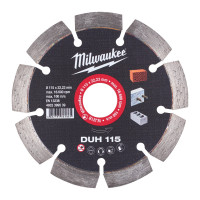 Диск алмазный MILWAUKEE DUH 115, Ø115мм (железобетон, кирпич) Диск алмазный MILWAUKEE DUH 115, Ø115мм (железобетон, кирпич)