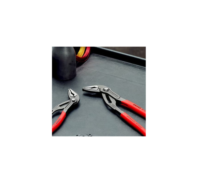 Клещи сантехнические переставные особо тонкие, Ø42мм Cobra ES KNIPEX 87 51 180, фосфатированные