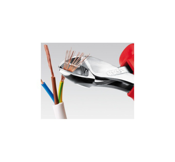 Кусачки боковые (бокорезы) компактные X-Cut, Ø12,0мм, 160мм VDE KNIPEX 73 06 160, хромированные
