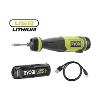 Паяльник аккумуляторный RYOBI USB Lithium RSI4-120G 4В (1х2Ач) 460°С, LED підсвітка