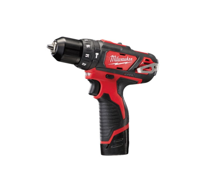 Дриль-шуруповерт акумуляторна ударна MILWAUKEE M12 BPD-202X (30 Нм) (ЗУ+2ак.Х2Ач+кейс)
