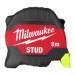 Рулетка магнитная STUD MILWAUKEE (Gen 3), 8м (33мм)
