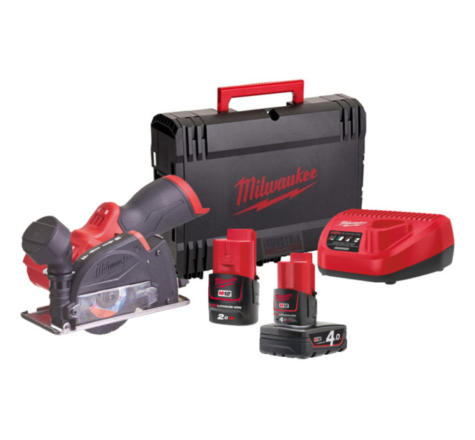 Пила дискова універсальна акумуляторна безщіткова MILWAUKEE M12 FCOT-422X, Ø76 (ЗУ+2акк+кейс)