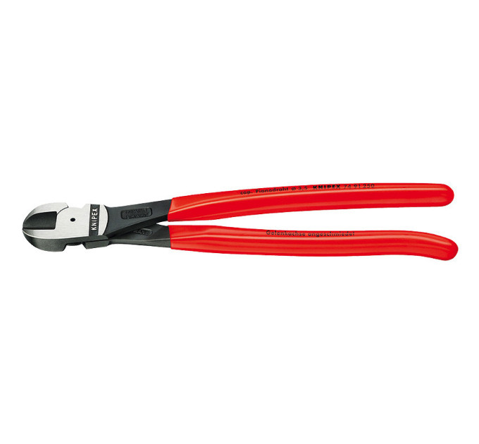Кусачки боковые (бокорезы) особой мощности, Ø5,0мм, 250мм KNIPEX 74 91 250 SB, фосфатированные