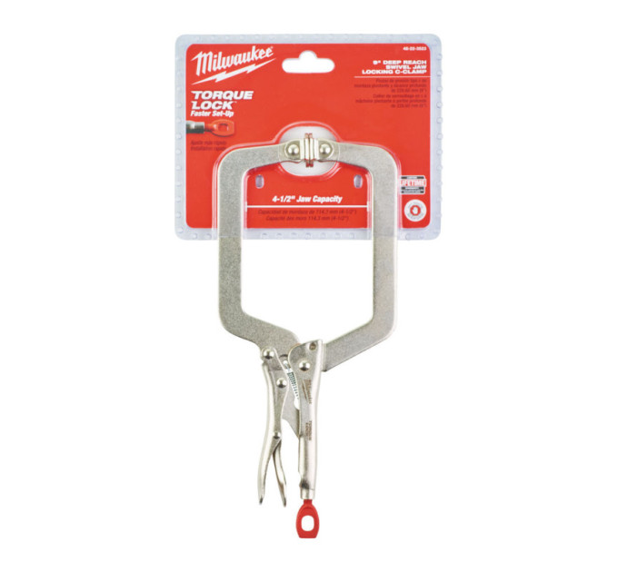 Зажим-струбцина тип С Torque Lock MILWAUKEE, 88х114мм (шарнирные губки), 230мм