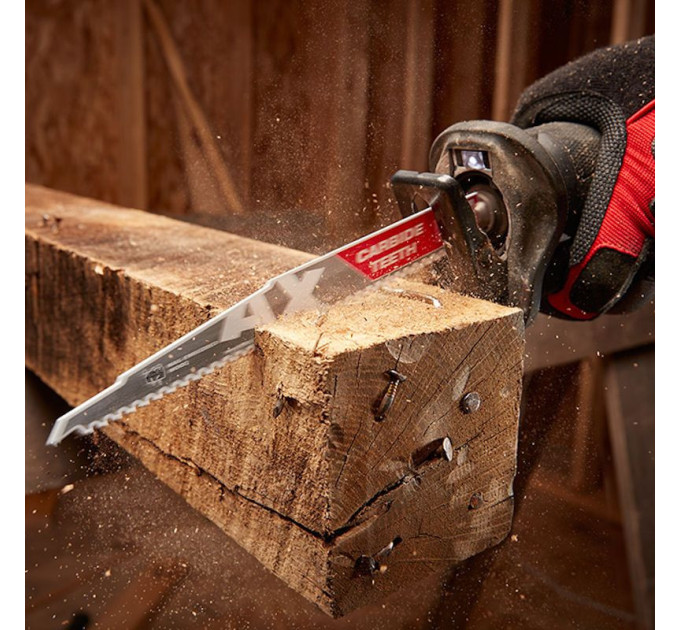Полотно для сабельных пил AX FANG TIP CARBIDE MILWAUKEE, 150х5мм, (5шт), (дерево с гвоздями)