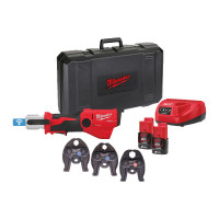 Обжимник гидравлический аккумуляторный для труб MILWAUKEE, M12 ONEHPT-202C V-SET2 (ЗУ, 2х2Ач, кейс)
