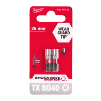 Біта SHOCKWAVE MILWAUKEE, TX BO40, 25мм, (2шт) Біта SHOCKWAVE MILWAUKEE, TX BO40, 25мм, (2шт)