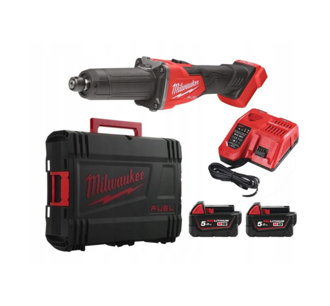Машина прямошлифовальная аккумуляторная бесщёточная MILWAUKEE M18 FDGRB-502X (ЗУ+2акк.Х5Ач+HDкейс)