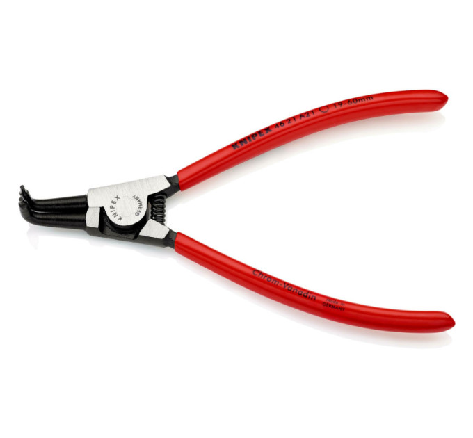 Щипцы для наружных стопорных колец загнутые 90°, Ø19-60мм KNIPEX 46 21 A21 SB,Ø1,8мм фосфатированные