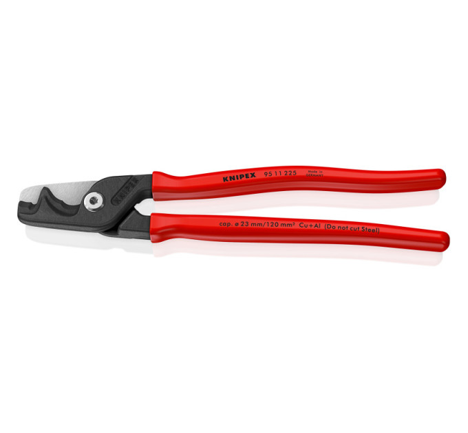 Ножницы для резки кабелей StepCut XL, Ø35мм / 120мм², 225мм KNIPEX 95 11 225, фосфатированные