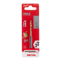 Свердло по металу RedHEX SHOCKWAVE™ HSS-TiN MILWAUKEE, Ø5,0х80х31мм
