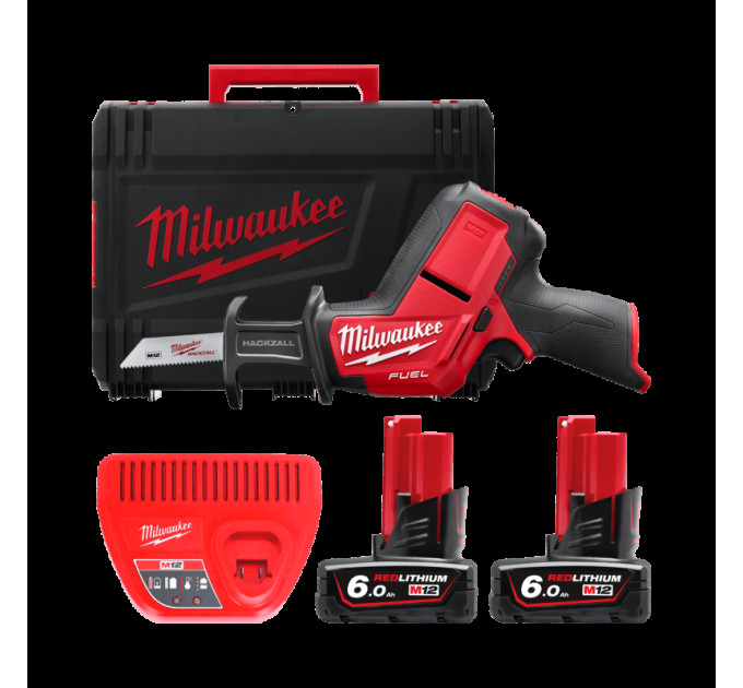 Пила сабельная аккумуляторная бесщеточная MILWAUKEE M12 CHZ-602X (ЗУ+2акк.Х6Ач+HDкейс)