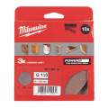 Сетка шлифовальная PG Mesh HL MILWAUKEE, Ø125мм, зерно 120, (10шт)