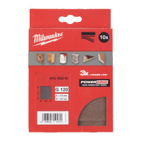 Сетка шлифовальная PG Mesh HL MILWAUKEE, 115х107мм, зерно 120, (10шт)