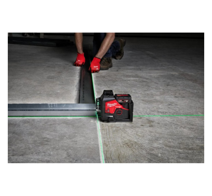 Нивелир лазерный аккумуляторный 3D MILWAUKEE M12 3PL-0C (360˚, зелёный луч)