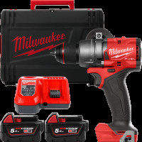 Дриль-шуруповерт акумуляторна безщіткова MILWAUKEE M18 FDD3-502X (158Нм) (ЗУ+2акк.Х5Ач+HDкейс)