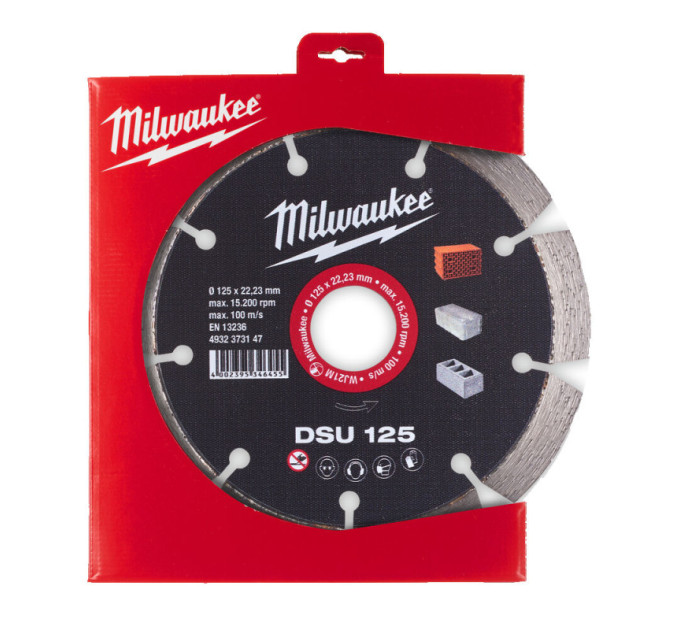 Диск алмазный MILWAUKEE DSU 125, Ø125мм (для штроборезов)