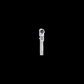 Трещотка хромированная шарнирная для бит 1/4'' HEX MILWAUKEE c открытым доступом
