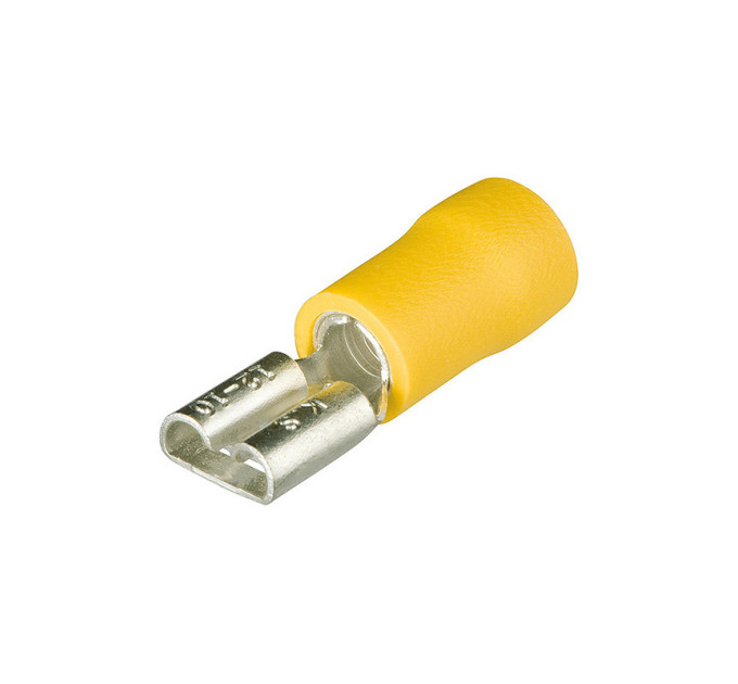 Гильзы флажковые изолированные 6,3х0,8мм KNIPEX 97 99 022, (4,0-6,0мм²) (100шт), желтые