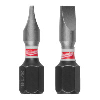 Бита SHOCKWAVE MILWAUKEE, SL1,2x6,5, 25мм, (3шт)
