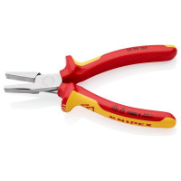 Плоскогубцы с гладкими губками, 160мм VDE KNIPEX 20 06 160, хромированные