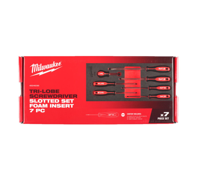 Ложемент з викрутками з тригранними рукоятками SL (7шт) MILWAUKEE (45х175, 8х417мм) для візків