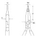 Длинногубцы с режущими кромками в средней части, 160мм KNIPEX 27 01 160, фосфатированные