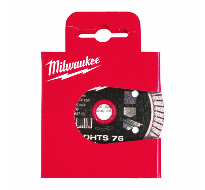 Диск алмазний MILWAUKEE DHTS 76, Ø76мм, (керамограніт, плитка)