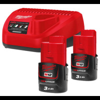 Энергокомплект MILWAUKEE M12 NRG-302 (ЗУ С12+ з 2 шт. B3 Ач)
