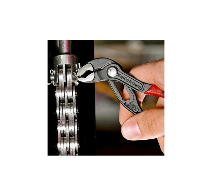 Клещи сантехнические переставные высокотехнологические, Ø27мм Cobra KNIPEX 87 01 125,фосфатированные