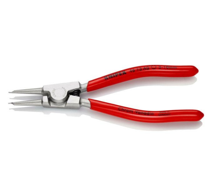 Щипцы для наружных стопорных колец прямые, Ø3-10мм KNIPEX 46 13 A0, Ø0,9мм хромированные