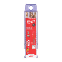 Сверло по металлу RedHEX SHOCKWAVE™ HSS-TiN MILWAUKEE, Ø4,0х71,5х26мм, (10шт)