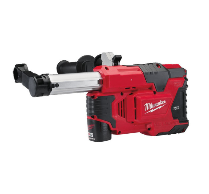 Пылесос аккумуляторный универсальный для перфораторов MILWAUKEE M12 DE-201X (ЗУ+1акк.Х2Ач+HDкейс)
