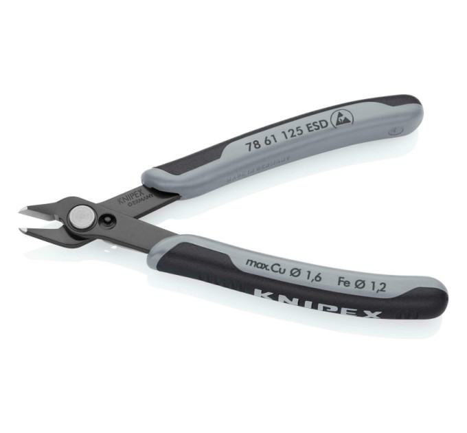 Кусачки Electronic Super Knips Ø1,6мм, 125мм KNIPEX 78 61 125 ESD SB (в блистере)
