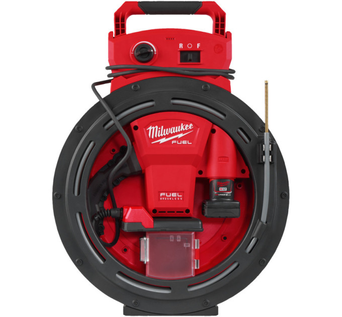 Машина прочистная аккумуляторная MILWAUKEE M12 HSFSM-602 (5м) (ЗУ, 2 аккум.Х6Ач)