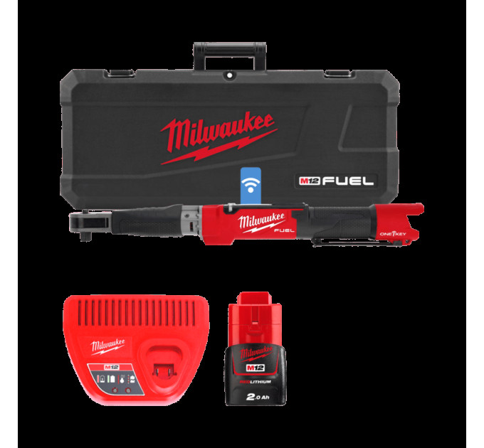 Ключ динамометрический электронный MILWAUKEE 3/8'' (13.6 - 135.6Нм) M12 ONEFTR38-201C(ЗУ+2Х2Ач+кейс)