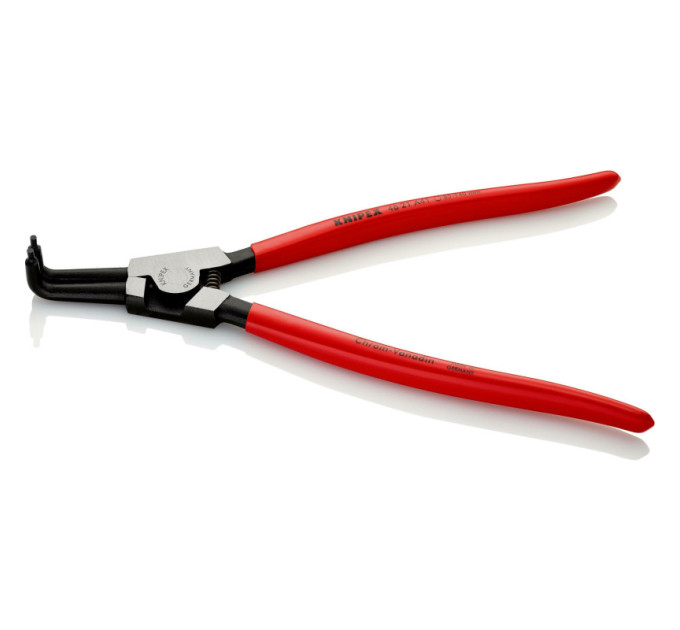 Щипцы для наружных стопорных колец загнутые 90°, Ø85-140мм KNIPEX 46 21 A41, Ø3,2мм фосфатированные