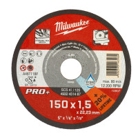 Диск отрезной по металлу MILWAUKEE, SCS 41/150х1,5 PRO+, Ø150мм Диск отрезной по металлу MILWAUKEE, SCS 41/150х1,5 PRO+, Ø150мм