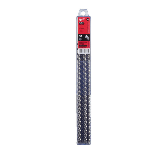 Бур SDS-PLUS MX4 MILWAUKEE, Ø10,0 х315х250мм, (10шт)