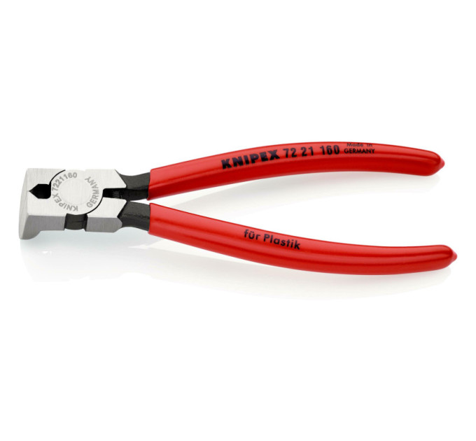 Кусачки боковые (бокорезы) для пластмассы, 85°, 160мм KNIPEX 72 21 160, фосфатированные