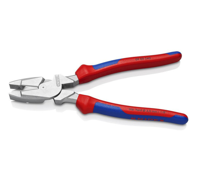 Плоскогубцы особой мощности "Lineman's Pliers" Ø4,6мм, 240мм KNIPEX 09 05 240, хромированные