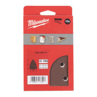 Шліфувальні листи дельтаподібні MILWAUKEE, 100х147мм HL, зерно 180 (10шт)