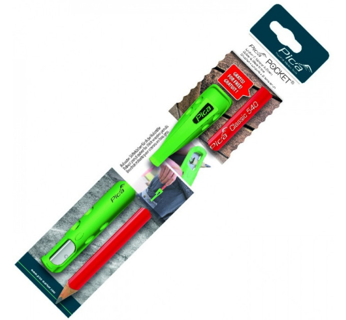 Кофр с точилкой PICA Pocet 505/01, для карандашей деревянных + 1 карандаш PICA 540, 24см