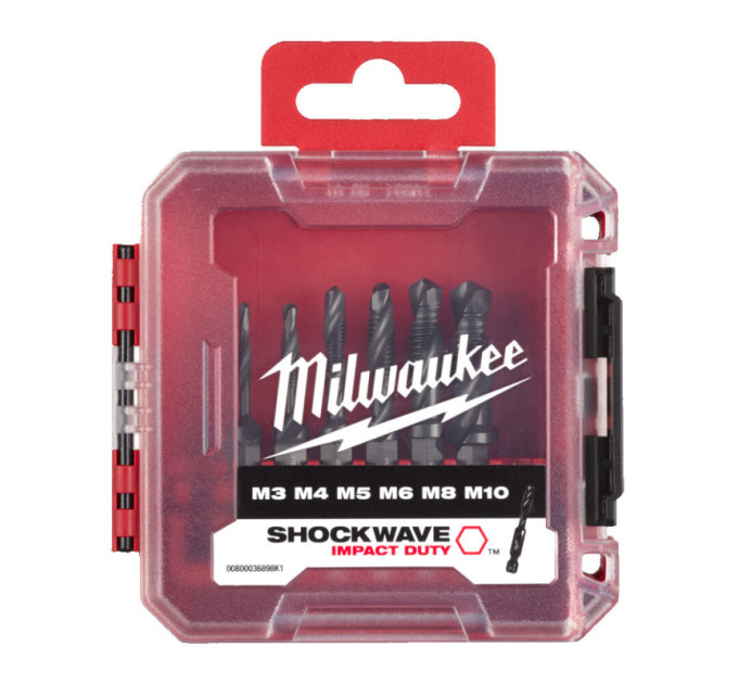 Набор метчиков-сверел М3-М10 HSS-G (6 предметов) MILWAUKEE